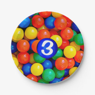 Assiettes En Carton Bouncy Balls Ball Pit thème Anniversaire fête