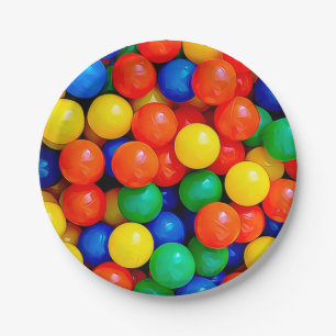 Assiettes En Carton Bouncy Balls Ball Pit thème Anniversaire fête