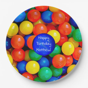 Assiettes En Carton Bouncy Balls Ball Pit thème Anniversaire fête
