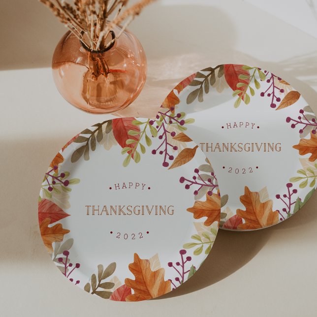 Assiettes En Carton Bounty d'automne | BON THANKSGIVING (Créateur téléchargé)