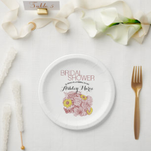 Assiettes En Carton Bouquet décrit par terre cuite