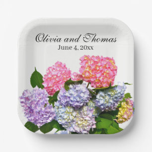 Assiettes En Carton Bouquet Hydrangea