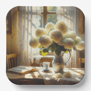 Assiettes En Carton Bouquet vintage Hydrangea