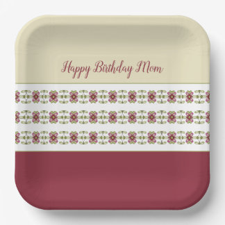 Assiettes En Carton Bourgogne et crème