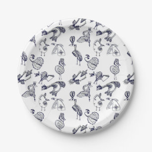 Assiettes En Carton Bouteille de café aux oiseaux de fée