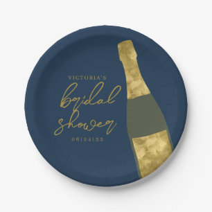 Assiettes En Carton Bouteille de Champagne Fête des mariées personnali