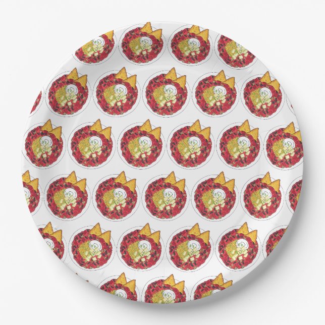 Assiettes En Carton Bowl Chili Chili con Carne Cookoff Food (Devant)