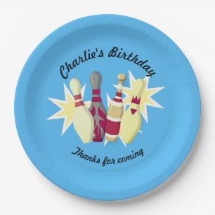 Assiettes En Carton Bowling de style vintage
