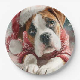 Assiettes En Carton   Boxer Christmas  Paper Plate