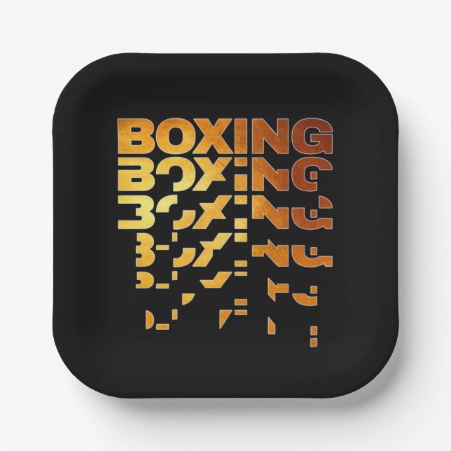 Assiettes En Carton Boxer Graphisme Word Art (Recto)