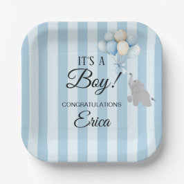 Assiettes En Carton Boy Baby Shower