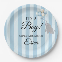 Assiettes En Carton Boy Baby Shower