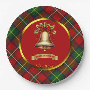 Assiettes En Carton Boyd Tartan Noël personnalisé