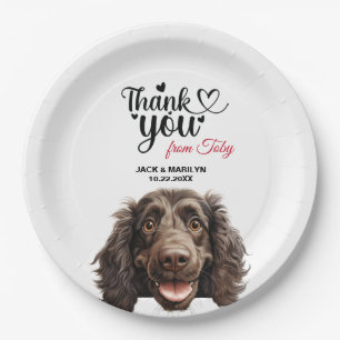 Assiettes En Carton Boykin Spaniel chien Mariage Réception