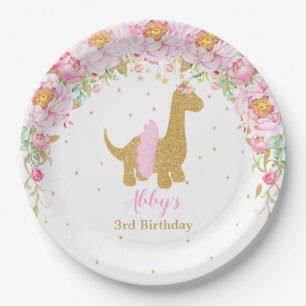 Assiettes En Carton Brachiosaurus, fête d'anniversaire du dinosaure r