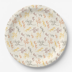 Assiettes En Carton Branches d'automne