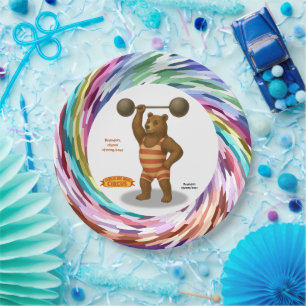 Assiettes En Carton Brandon, ours puissant du cirque