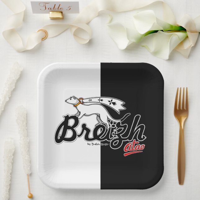 Assiettes En Carton Breizh Atao (Mariage)