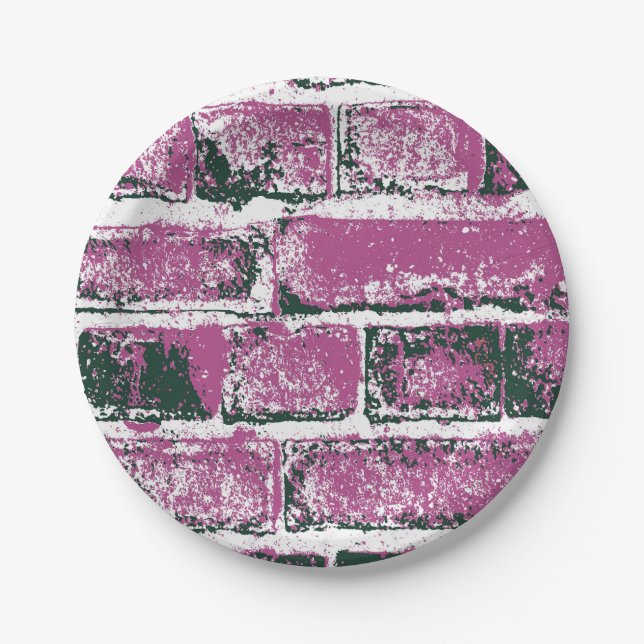 ASSIETTES EN CARTON BRICK WALL (Devant)