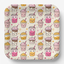 Bright Boba Tea Motif