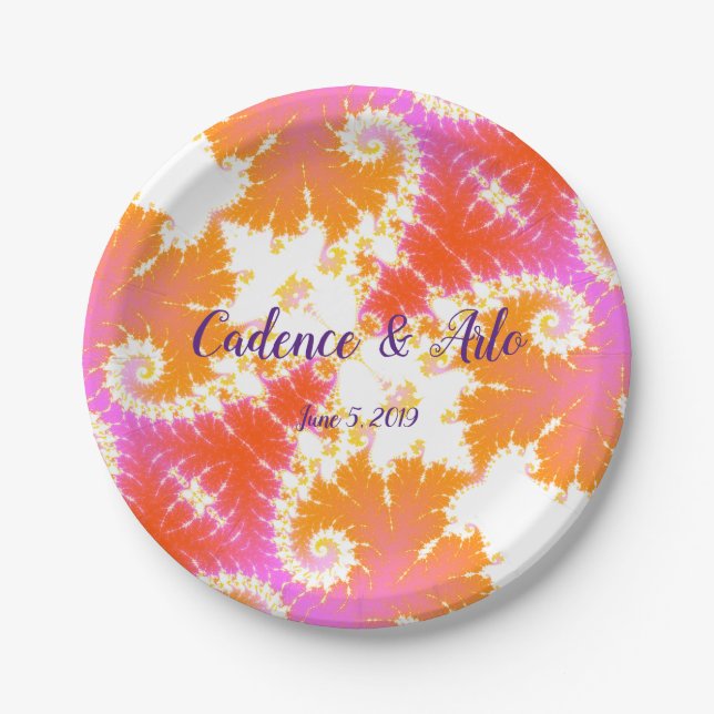 Assiettes En Carton Bright Boho (Devant)