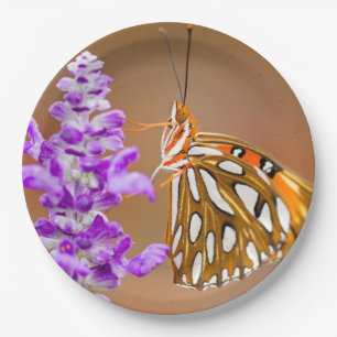 Assiettes En Carton Bright Orange Gulf Fritillary Butterfly