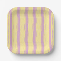 Bright rose and Yellow Wavy Stripes