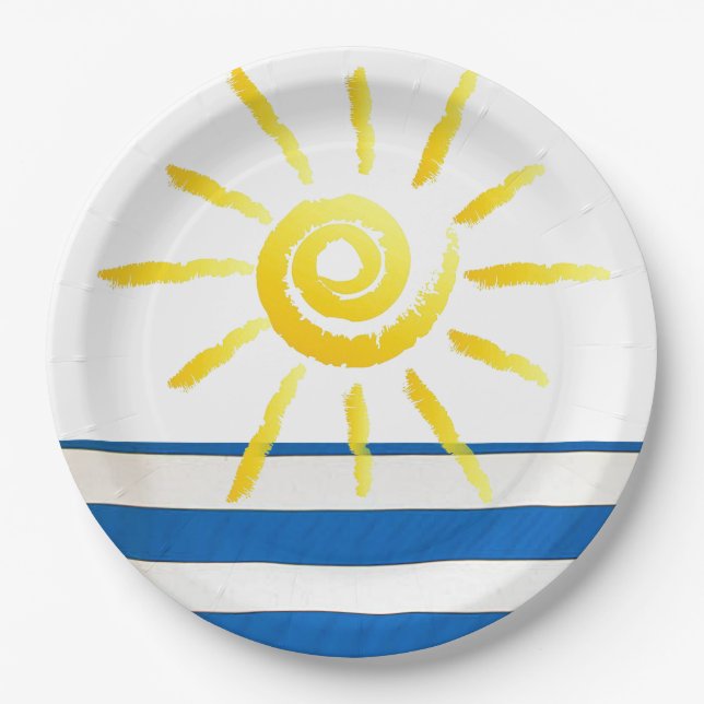 Assiettes en carton “Bright Sunshine” (Devant)