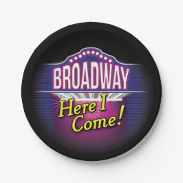 Assiettes En Carton 'Broadway, Je Viens ! '
