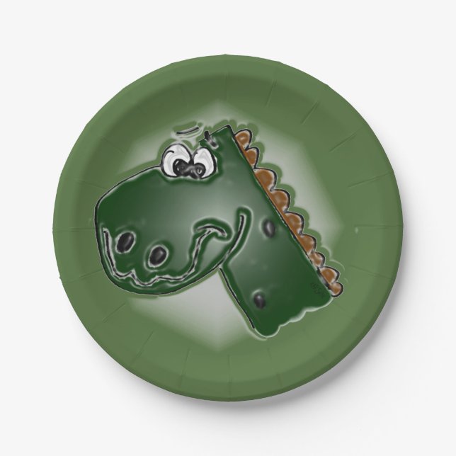 Assiettes En Carton Brontosaurus Dinosaur (Devant)