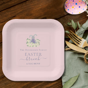 Assiettes En Carton Brunch de Pâques personnalisé et chasse aux œufs R
