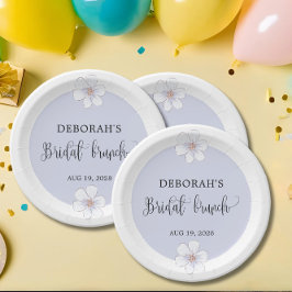 Assiettes En Carton Brunch nuptial romantique Lilac