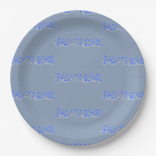Assiettes En Carton BTS bleu foncé