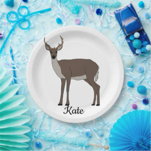 Assiettes En Carton Buck Deer Animal
