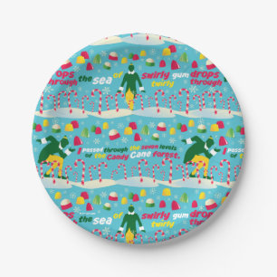 Assiettes En Carton Buddy le Motif Elf Candy