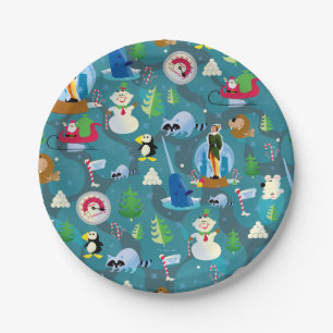 Assiettes En Carton Buddy l'elfe et personnages Motif Turquoise