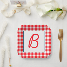 Assiettes En Carton Buffalo plaqué monogramme