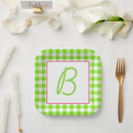 Assiettes En Carton Buffalo plaqué monogramme