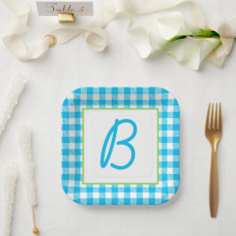 Assiettes En Carton Buffalo plaqué monogramme