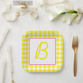 Assiettes En Carton Buffalo plaqué monogramme