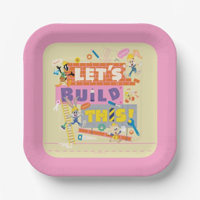 Assiettes En Carton BUGS BUNNY BUILDERS™| "Let's Build This" Work Site (Recto)