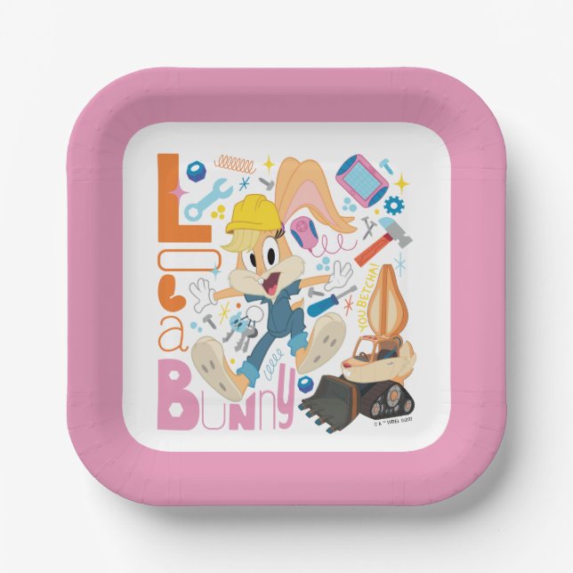 Assiettes En Carton BUGS BUNNY BUILDERS™| Lola Bunny Work Tools (Recto)