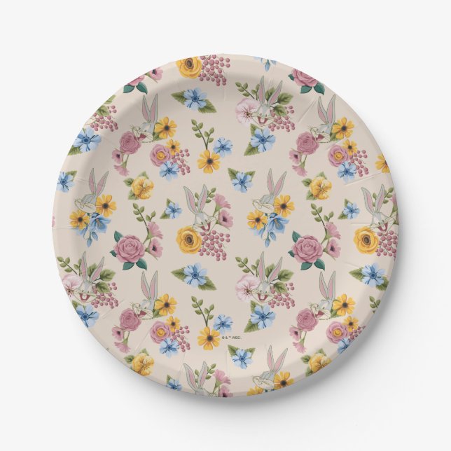 Assiettes En Carton BUGS BUNNY™ Floral Embroidery Pattern (Devant)