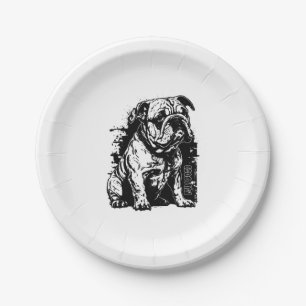 Assiettes En Carton Bulldog Graffiti Bulldog Art Bulldog Lover Bulldog