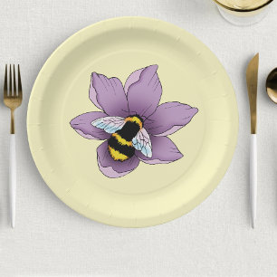 Assiettes En Carton Bumblebebebe Lavender Fleur Jaune