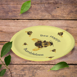 Assiettes En Carton Bumblebees Abee Joyeux Jaune