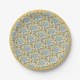 Assiettes En Carton Bureau de création G fleur jaune