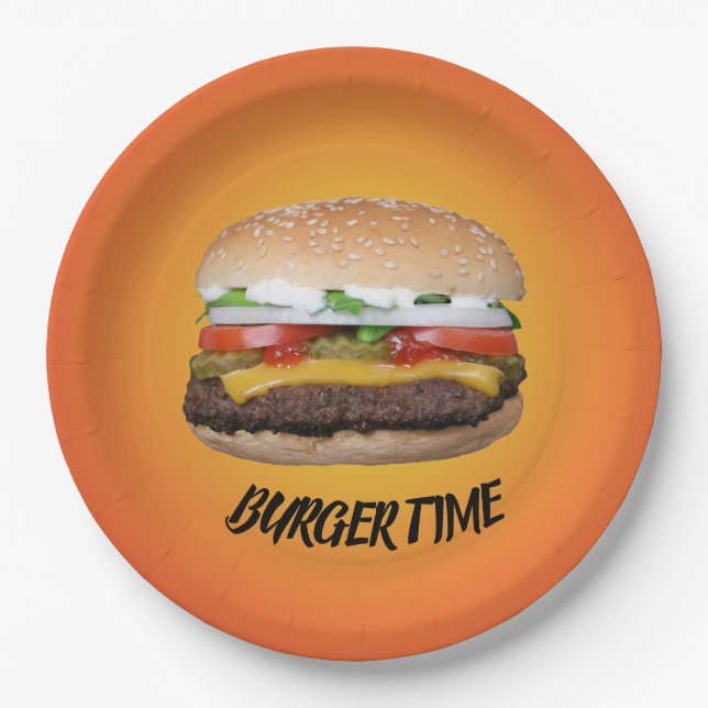Assiettes En Carton Burger (Devant)
