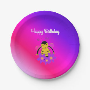Assiettes En Carton Busy Bee Birthday