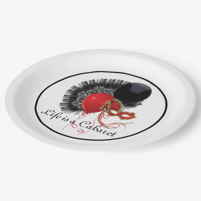 Assiettes En Carton Cabaret (Angle)